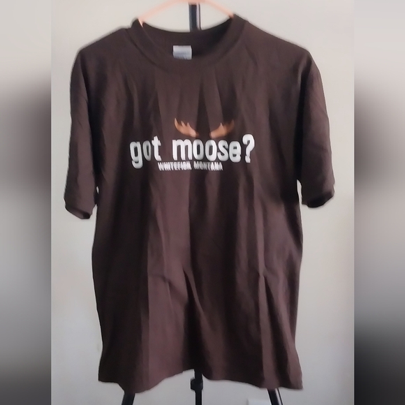 Got Moose? t shirt Men's size Medium brown - Picture 1 of 4